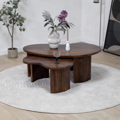 Salontafel Asger set van 2 espresso 110/70cm