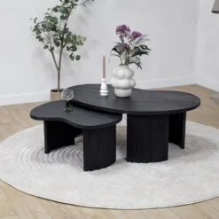 Salontafel Asger set van 2 zwart 110/70cm