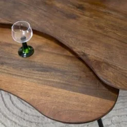 Salontafel Signe set van 2 bruin 120/92cm