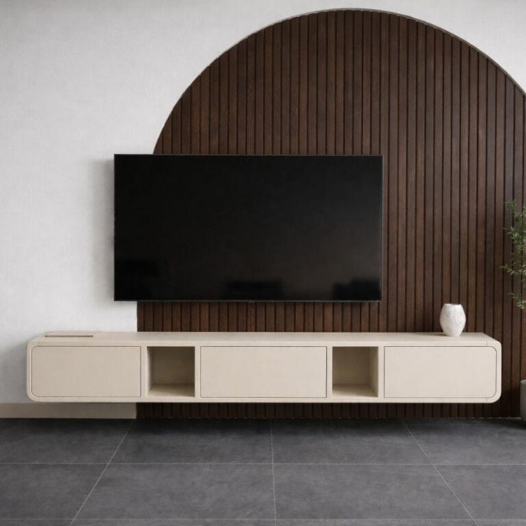 Sammy zwevend Tv meubel Beige mangohout 210cm