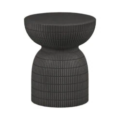 Samson Bijzettafel Rond Donkerbruin 37cm