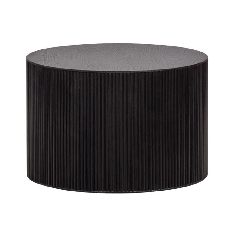 Sanne Bijzettafel Rond MDF Zwart 60cm