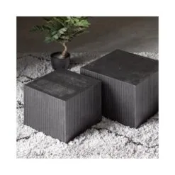 Sanne Bijzettafel set van 2 Vierkant Zwart