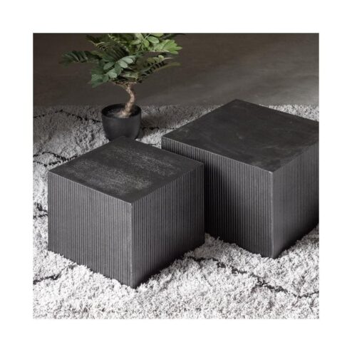 Sanne Bijzettafel set van 2 Vierkant Zwart