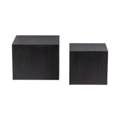 Sanne Bijzettafel set van 2 Vierkant Zwart