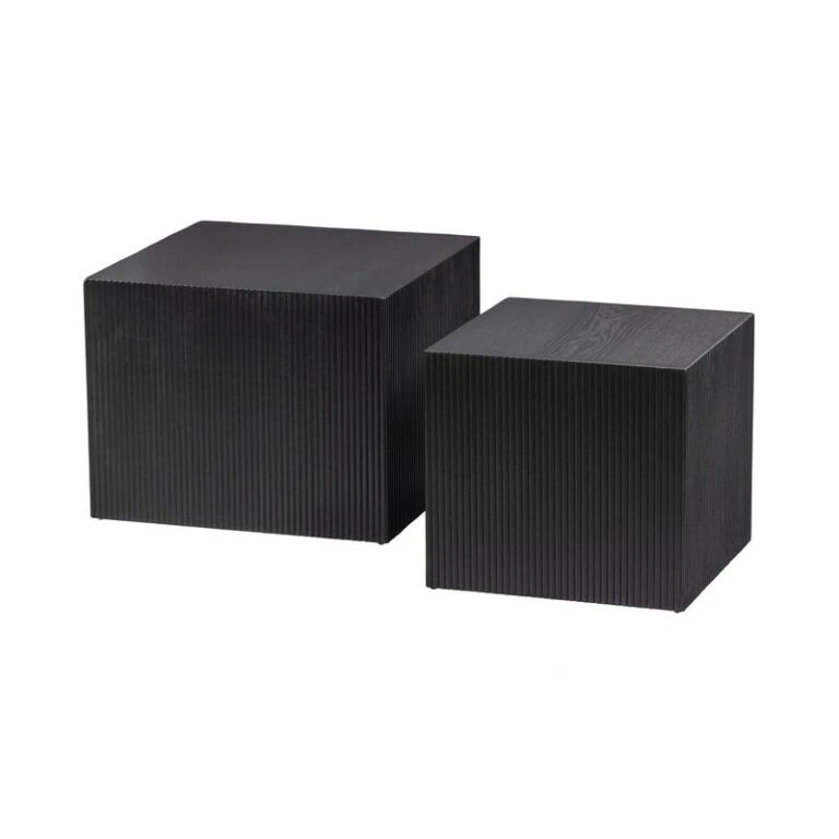 Sanne Bijzettafel set van 2 Vierkant Zwart