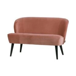 Sara Bankje Velvet Oud Roze 110cm