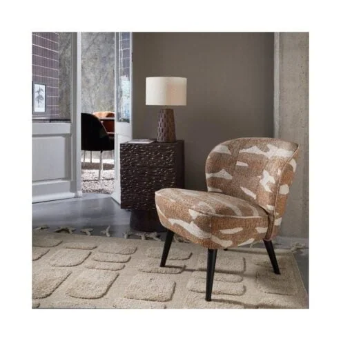 Sara Fauteuil Geweven Stof Camouflage Dessin Zand