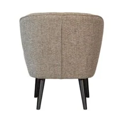 Sara Fauteuil Geweven Stof Naturel Melange