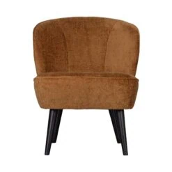 Sara Fauteuil Structure Velvet Cognac