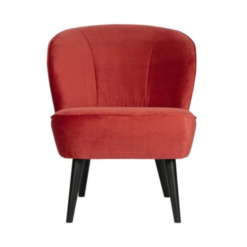 Sara Fauteuil Velvet Framboos