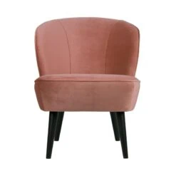 Sara Fauteuil Velvet Oud Roze
