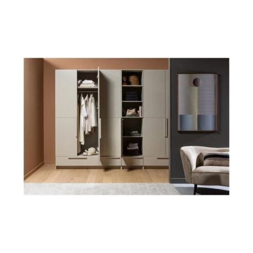 Sara Lounge Fauteuil Links Velvet Khaki 112cm