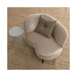 Sara Lounge Fauteuil Links Velvet Khaki 112cm