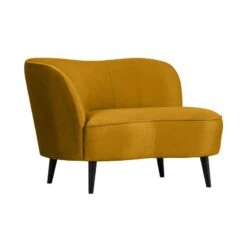 Sara Lounge Fauteuil Links Velvet Oker 112cm
