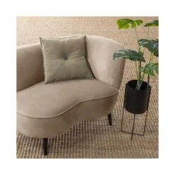 Sara Lounge Fauteuil Rechts Velvet Khaki 112cm