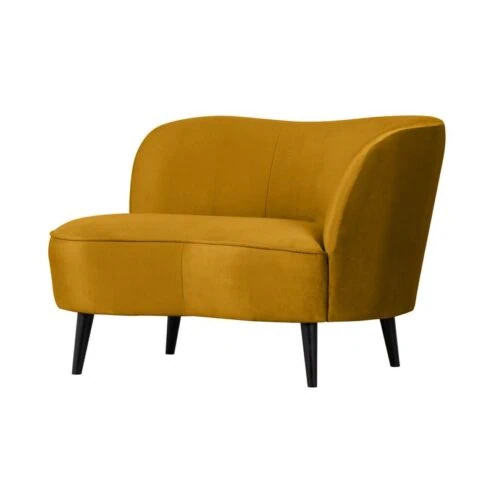 Sara Lounge Fauteuil Rechts Velvet Oker 112cm