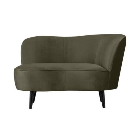 Sara Lounge Fauteuil Rechts Velvet Warm Groen 112cm