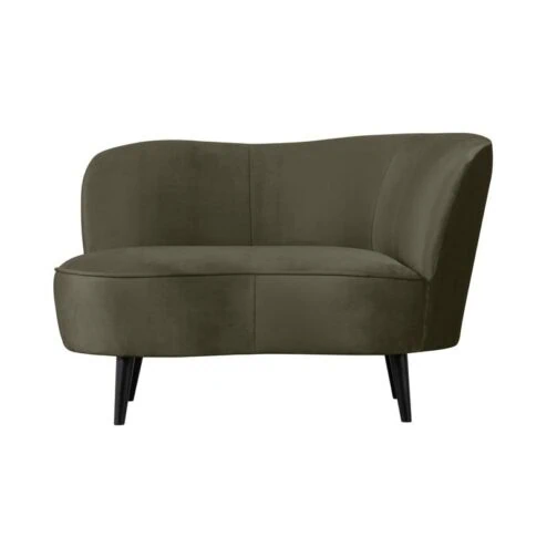 Sara Lounge Fauteuil Rechts Velvet Warm Groen 112cm