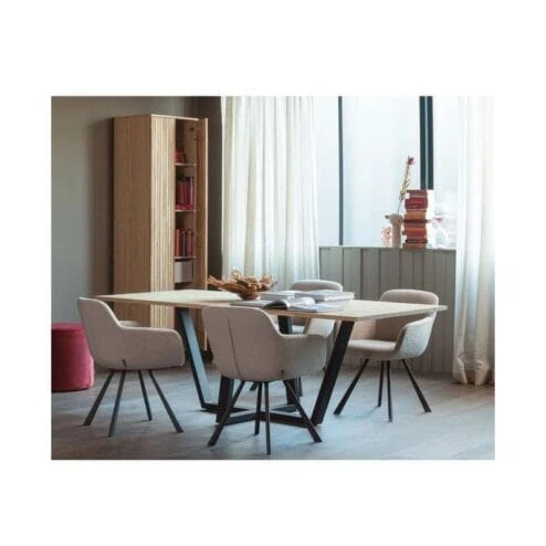 Sara Poef Hoog rond Velvet Framboos46cm