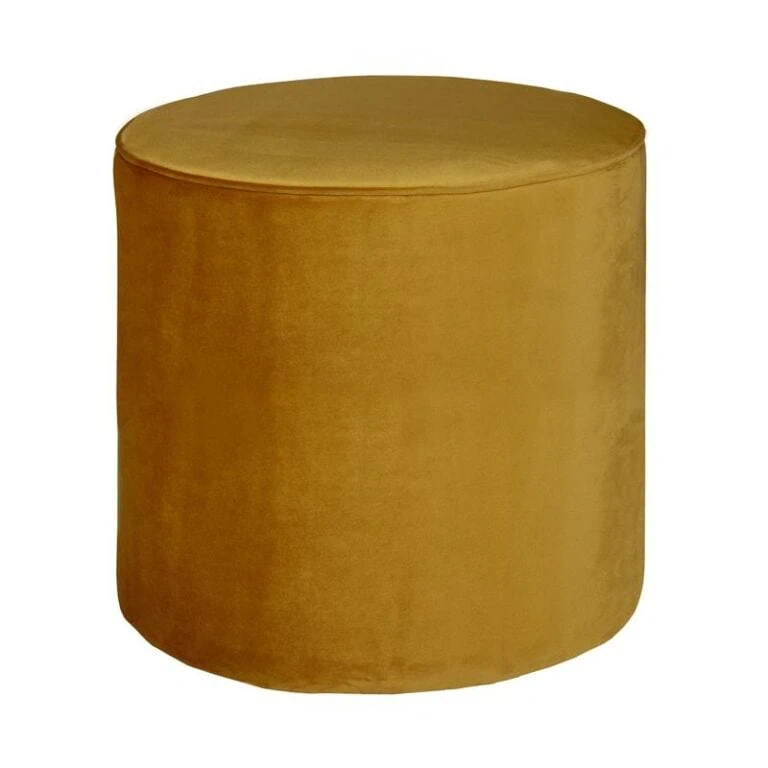Sara Poef Hoog rond Velvet Oker 46cm