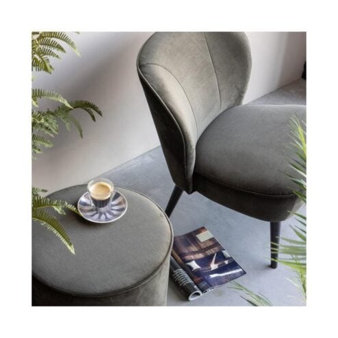 Sara Poef Hoog rond Velvet Warm Groen 46cm