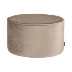 Sara Poef Laag rond Velvet Khaki 36cm