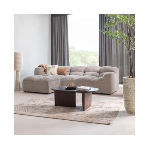 Seam Salontafel ovaal Mangohout Donkerbruin 110cm