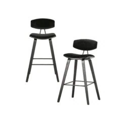 Senn Barstoel Velvet Zwart