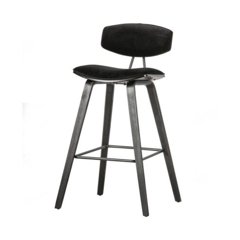 Senn Barstoel Velvet Zwart