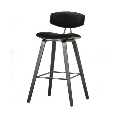Senn Barstoel Velvet Zwart