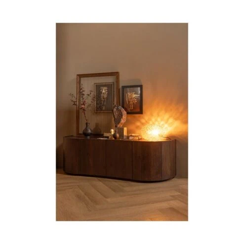 Sense Dressoir 4-Deurs Mangohout Walnoot 160cm