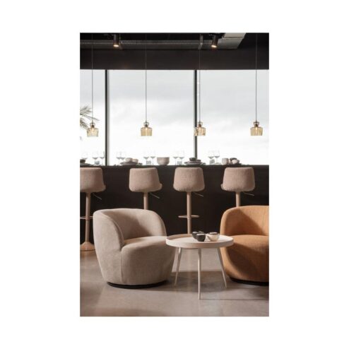 Serra Draaifauteuil Geweven Stof Curry Melange