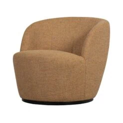 Serra Draaifauteuil Geweven Stof Curry Melange