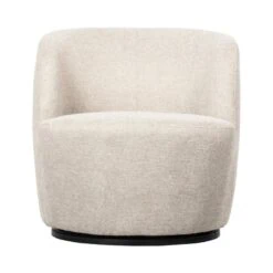 Serra Draaifauteuil Geweven Stof Off White