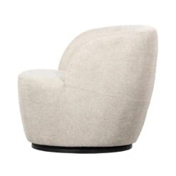 Serra Draaifauteuil Geweven Stof Off White