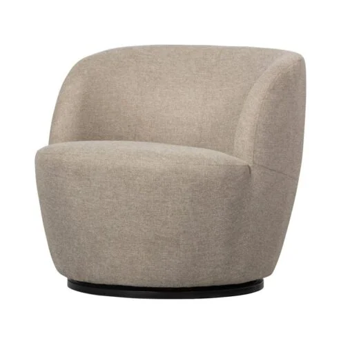 Serra Draaifauteuil Geweven Stof Zand