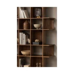 Sinne Boekenkast Mangohout Walnoot 130cm
