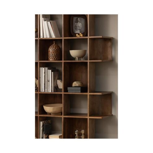 Sinne Boekenkast Mangohout Walnoot 130cm