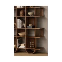 Sinne Boekenkast Mangohout Walnoot 130cm