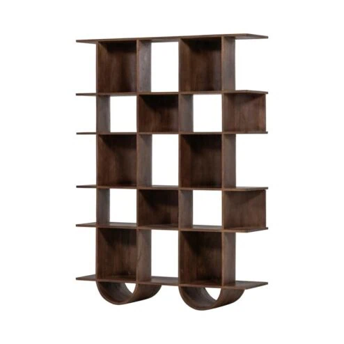 Sinne Boekenkast Mangohout Walnoot 130cm