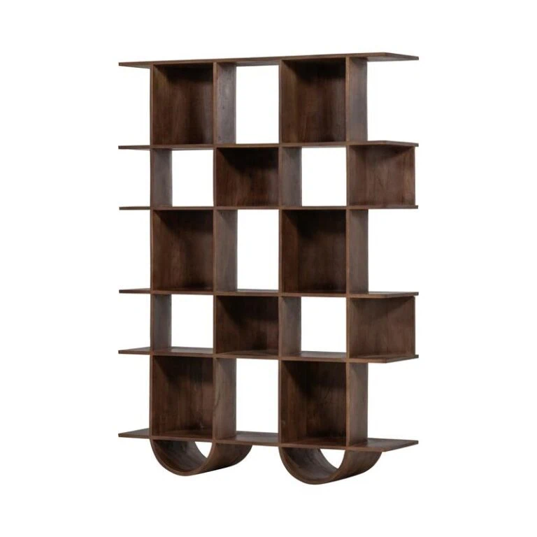 Sinne Boekenkast Mangohout Walnoot 130cm