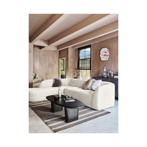 Sloping Hoekbank Links Pearl Melange