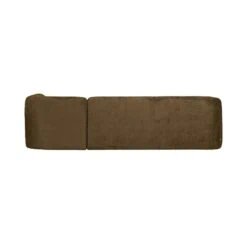 Sloping Hoekbank Rechts Structure Velvet Brass