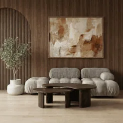 Sofia Salontafel set van 2 organisch Walnoot 125cm en 85cm