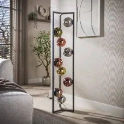 Solaro 9-lichts Vloerlamp Meerkleurig glas