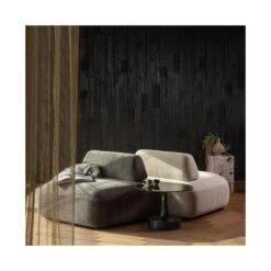 Soya Bijzettafel rond Glas Zwart 60cm