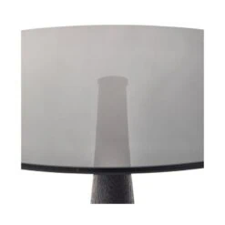 Soya Bijzettafel rond Glas Zwart 60cm