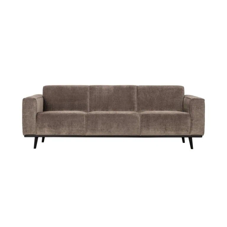 Statement 3-Zits Bank Ribstof Taupe 230cm