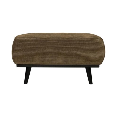 Statement Hocker Ribstof Olijfgroen 80cm